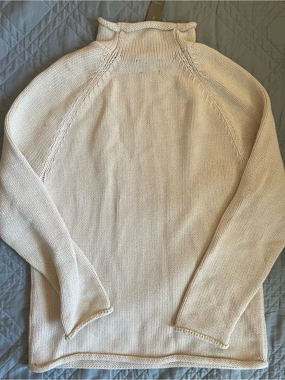 J. CREW 1988 RollneckT™ sweater in cotton in Mountain White Size XS $98 BW186